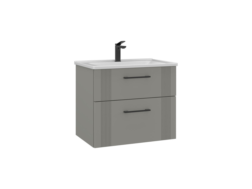 Meuble Vasque "Bari 65 v2" - 65 x 45 x 55 cm - Matte Cashmere