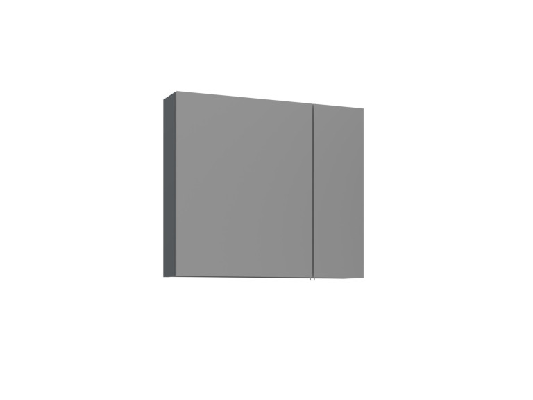 Meuble Salle de Bain avec Miroir "Bari 80" - 75 x 16 x 66 cm - Matte Anthracite