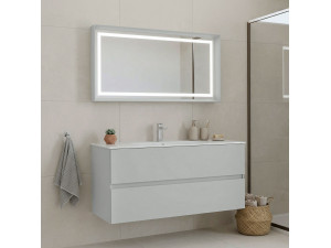 Ensemble Meuble Vasque avec Miroir (2 Pièces) "Nest 121 v2" - 121 x 51 x 55 cm - Matte Cashmere 2
