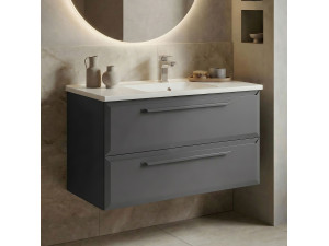 Meuble Vasque "Nuvola 100 v2" - 100 x 50 x 62 cm - Anthracite 2