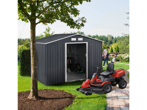 Abri de jardin métal "Vegas" - 5,29 m2 (4,83 m2 au sol) - Gris 2