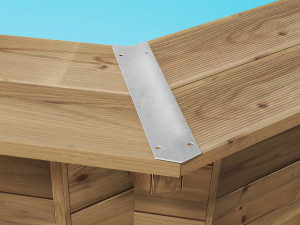 Cache angle pour piscine bois - Lot de 8