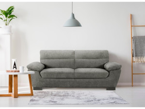 Canapé fixe en tissu "Dallas" - 210 X 88 X 90 cm - 3 places - Gris 2