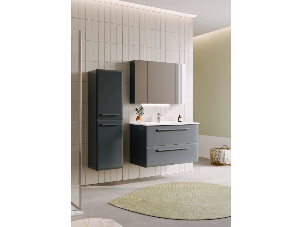 Armoire de Salle de Bain "Nuvola 40 v3" - 40 x 32 x 138 cm - Anthracite