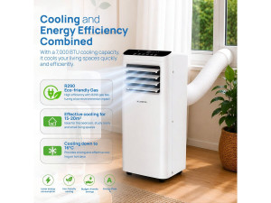 Climatiseur mobile 7000 BTU avec tuyau d'évacuation - 20 m2 2