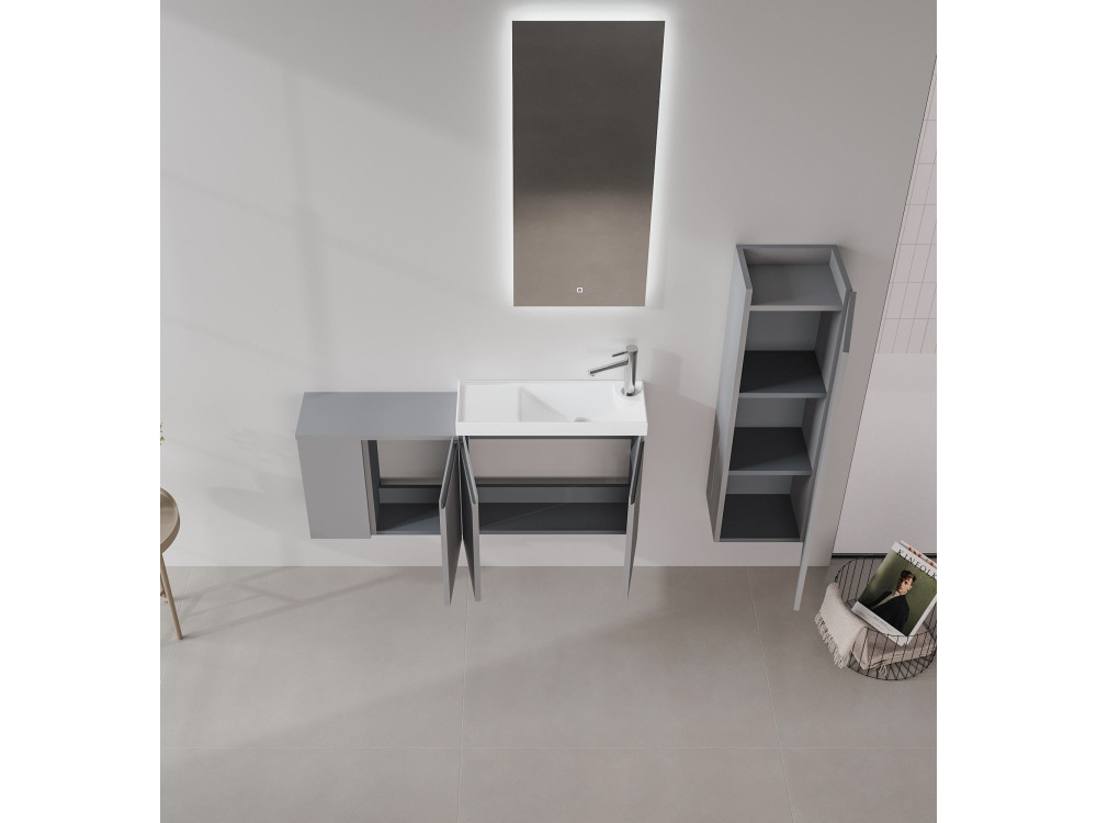 Meuble Vasque "Ferla 110" - 110 x 22 x 45 cm - Matte Grey