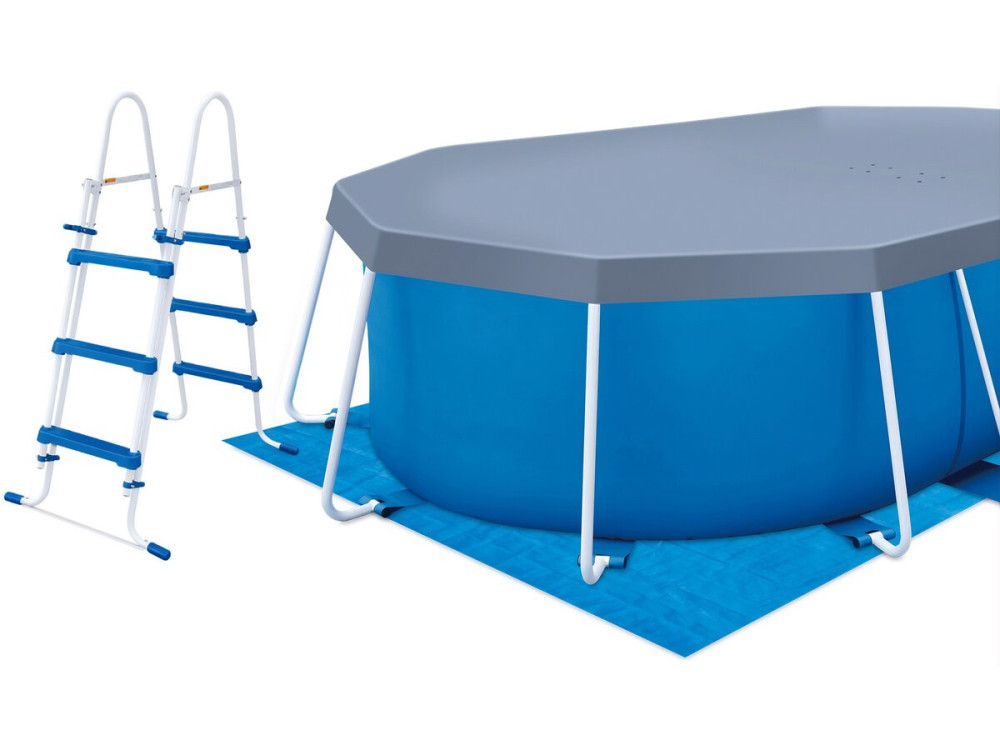 Piscine tubulaire Ovale "Tina" - 4,24 x 2,50 x 1 m