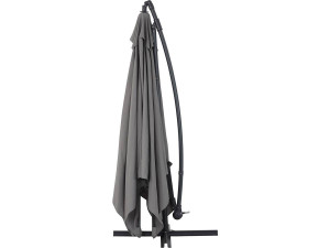 Parasol jardin déporté Alu "Ilios 3" - Carré - 3 x 3 m - Gris - Dalles incluses 2