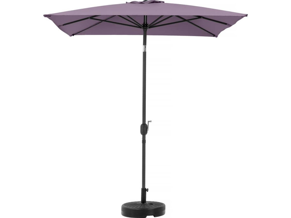 Parasol jardin "Sol 2" - Rectangle - 2 x 3 m - Violet + Dalles à lester incluses
