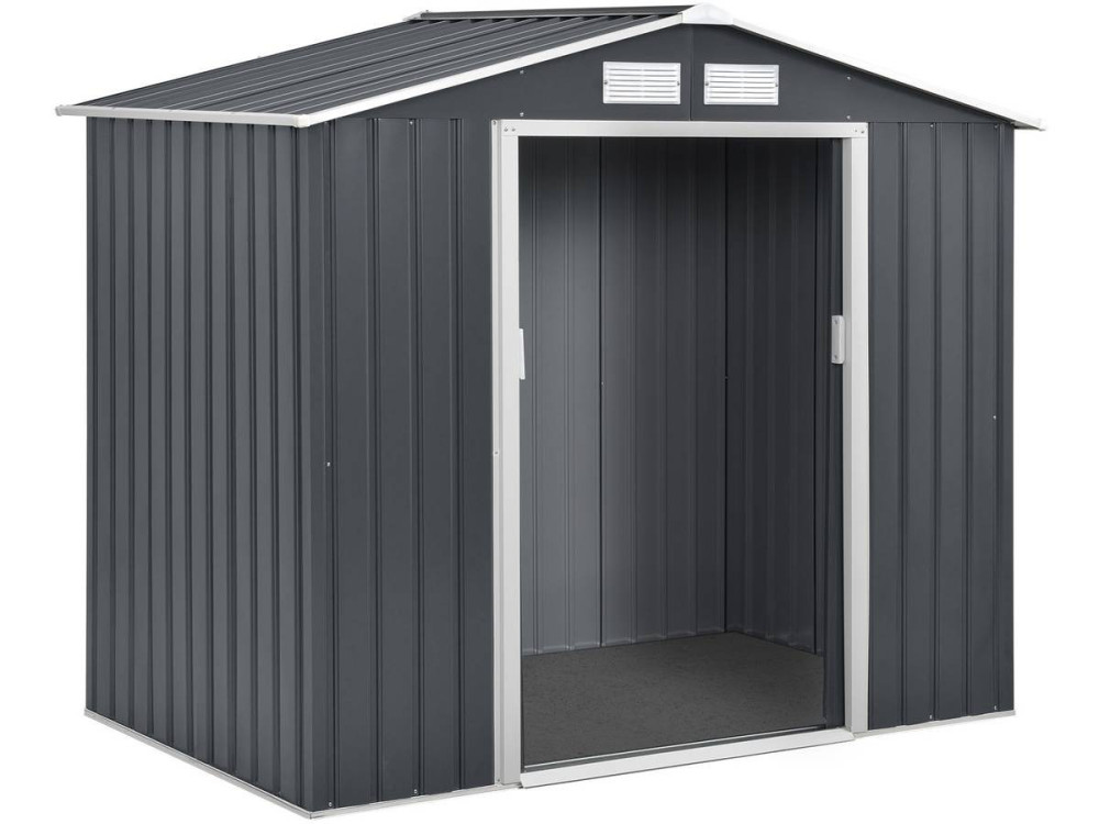 Abri de jardin métal "Vegas" - 2,7 m² - Gris