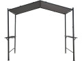 Pergola tonnelle pour barbecue - 277 x 149 cm - Anthracite
