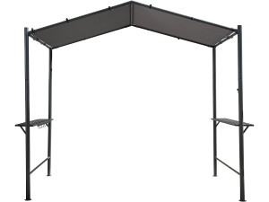 Pergola tonnelle pour barbecue - 277 x 149 cm - Anthracite