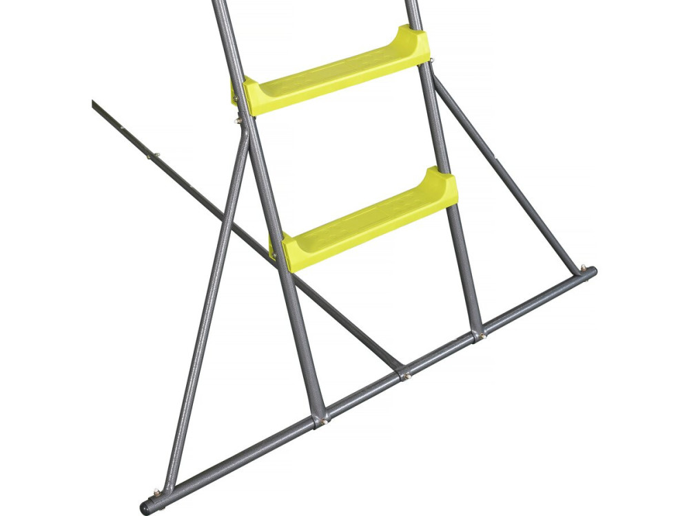 Toboggan de jardin à double vague "Poly" en vert - 240 x 120 x 156 cm