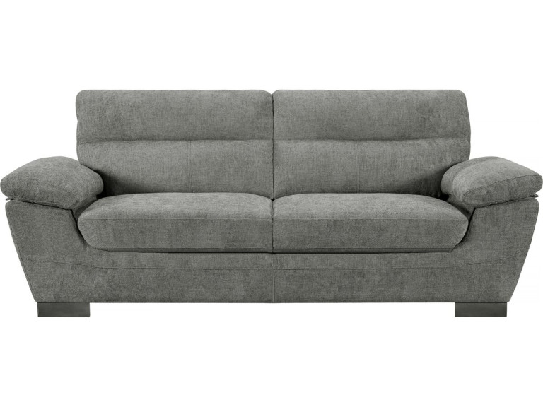 Canapé fixe en tissu "Dallas" - 210 X 88 X 90 cm - 3 places - Gris