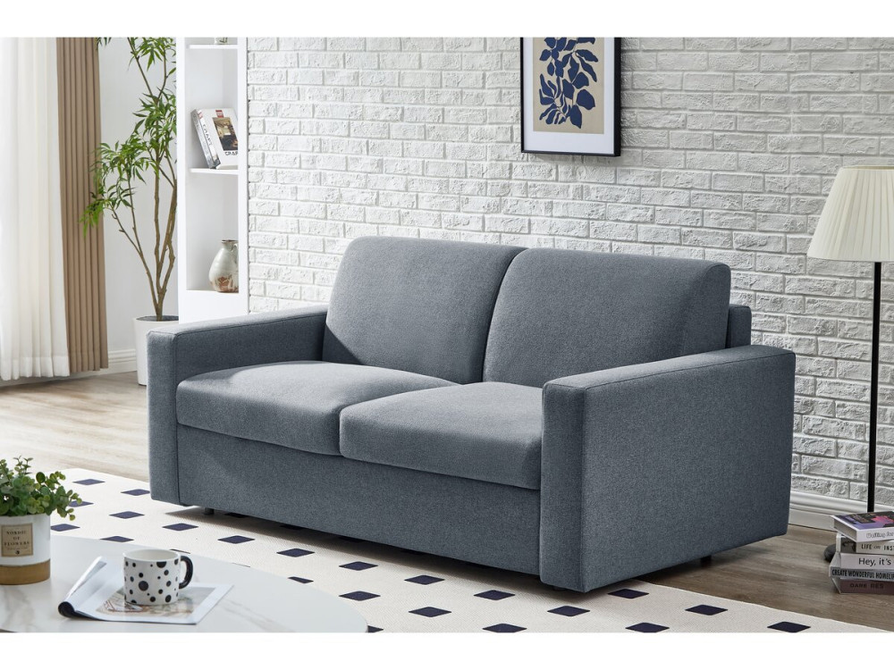 Canapé lit convertible express en tissu "Diana" - Gris