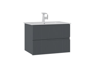 Meuble Vasque "Moonlight 70 v2" - 71 x 51 x 51 cm - Matte Anthracite