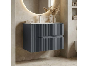 Meuble Vasque "Moonlight 70 v2" - 71 x 51 x 51 cm - Matte Anthracite 2