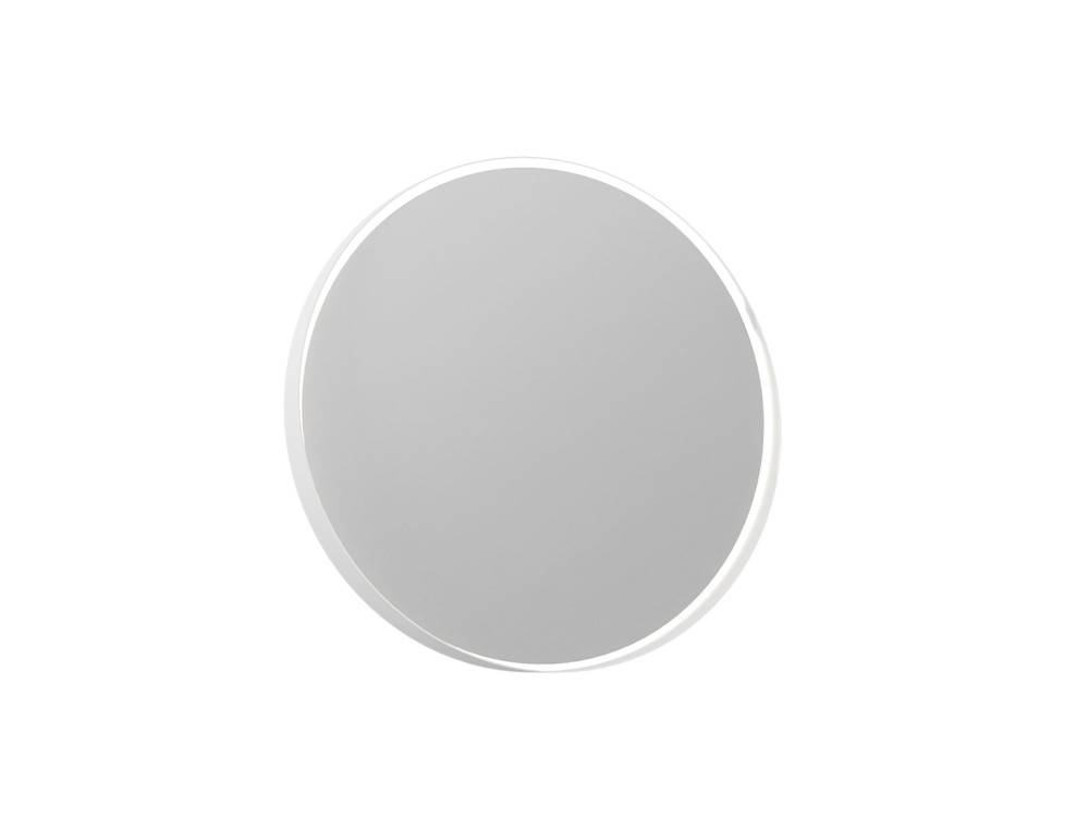Miroir Décoratif en Bois "Moonlight 75 v2" - 75 x 7 x 75 cm - Matte White