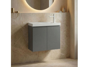 Meuble Vasque "Ferla 60" - 60 x 22 x 50 cm - Matte Grey 2