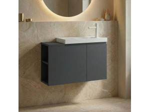Meuble Vasque "Ferla 80" - 80 x 22 x 45 cm - Matte Anthracite 2