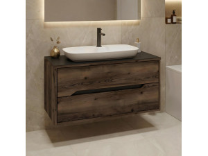 Meuble Vasque "Galia 100 v2" -  cm - Dark Walnut 2