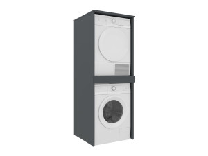 Meuble Machine à Laver "Linfa 70" - 70 x 73 x 193 cm - Matte Anthracite