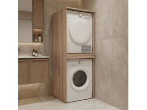 Meuble Machine à Laver "Linfa 70" - 70 x 73 x 193 cm - Oak 2