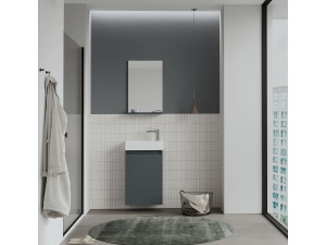 Ensemble Meuble Vasque avec Miroir (2 Pièces) "Conza 45" - 45 x 26 x 75 cm - Matte Anthracite 2