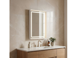 Miroir Décoratif en Bois "Craft 60 x 90 v2" - 60 x 10 x 90 cm - Matte White 2