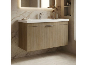 Meuble Vasque "Desna 100" - 100 x 45 x 58 cm - Sonomo Oak 2