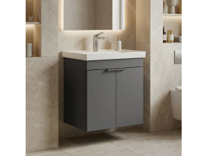 Meuble Vasque "Desna 50" - 50 x 38 x 58 cm - Matte Anthracite 2