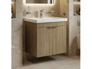 Meuble Vasque "Desna 60" - 60 x 45 x 58 cm - Sonomo Oak 2