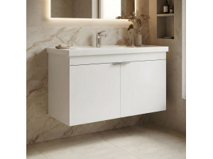 Meuble Vasque "Desna 90" - 90 x 45 x 58 cm - Matte White 2