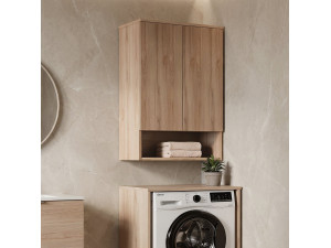 Armoire de Salle de Bain "Bosco Lume 70" - 70 x 36 x 100 cm - Oak 2