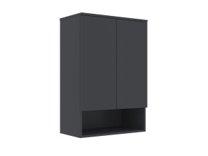 Armoire de Salle de Bain "Bosco Lume 70" - 70 x 36 x 100 cm - Matte Anthracite