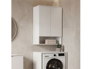 Armoire de Salle de Bain "Bosco Lume 70" - 70 x 36 x 100 cm - Matte White 2