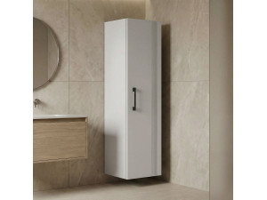 Armoire de Salle de Bain "Bari 40" - 40 x 32 x 138 cm - Matte White 2