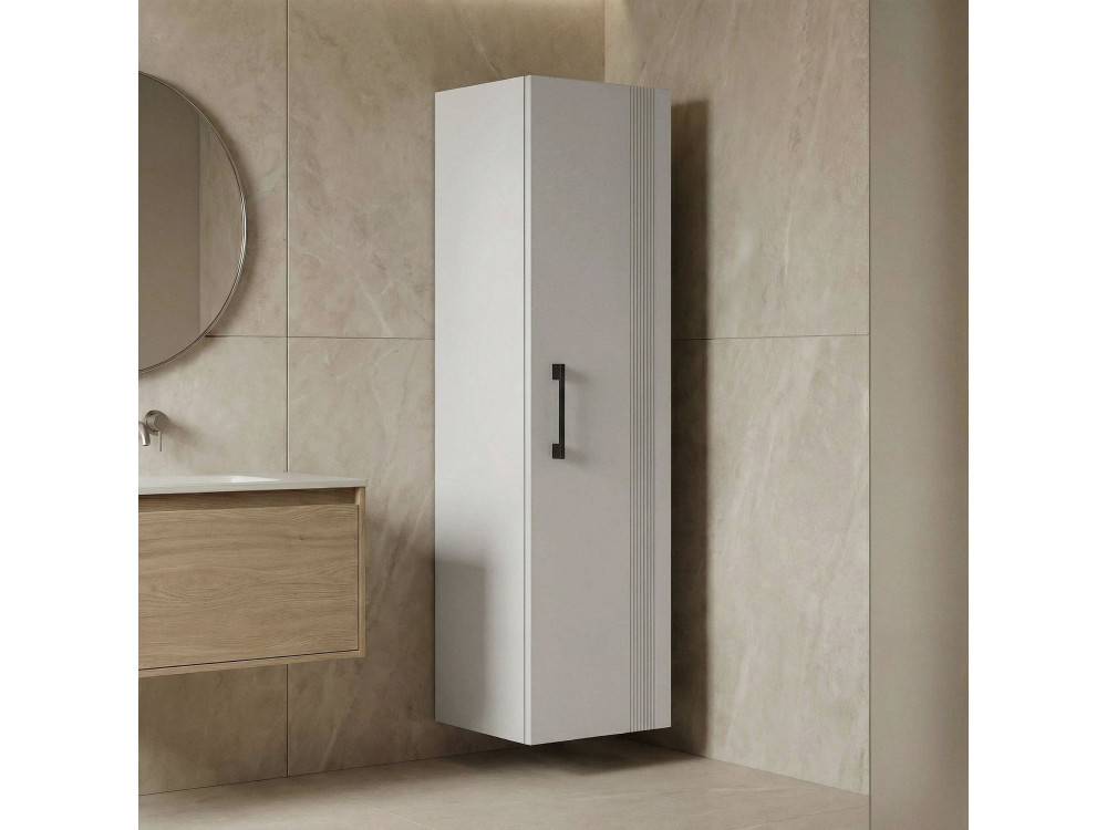 Armoire de Salle de Bain "Bari 40" - 40 x 32 x 138 cm - Matte White