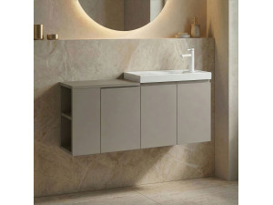 Meuble Vasque "Ferla 110" - 110 x 22 x 45 cm - Matte Mink 2