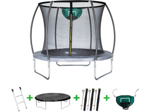 Trampoline avec filet intérieur "jumper" - Ø 4,60 m - Gris
