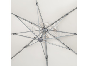 Parasol jardin déporté Alu "Sun 4 " - Rectangle - 3 x 4 m - Ecru - Dalles à lester incluses 2