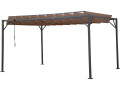 Pergola bioclimatique en tissu "Lodge" 3 x 4 m - Taupe - Taupe