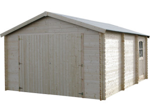 Garage bois -  Garodeal - 20 m² - 5.19 x 3.86 x 2.66 m - 34 mm 2