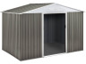 Abri de jardin métal "Dallas" - 5,29 m2 (4,83 m2 au sol) - Taupe