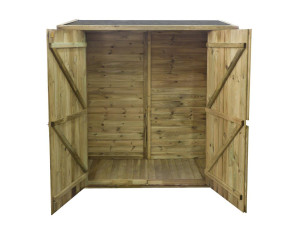 Abri jardin bois adossable "Lipki " - 1.79 x 0.9 x 1.78/1.87 m  - 1.61 m² - 12 mm - Avec plancher 2