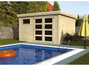 Abri jardin bois "Paolo" - 10 m² - 3.65 x 2.75 x 2.16 m - 28 mm 2