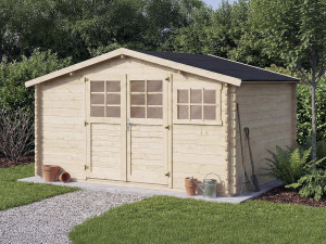 Abri de jardin en bois "Rocval" - 456 x 425 x 232 cm - 19.42 m² - 28 mm 2