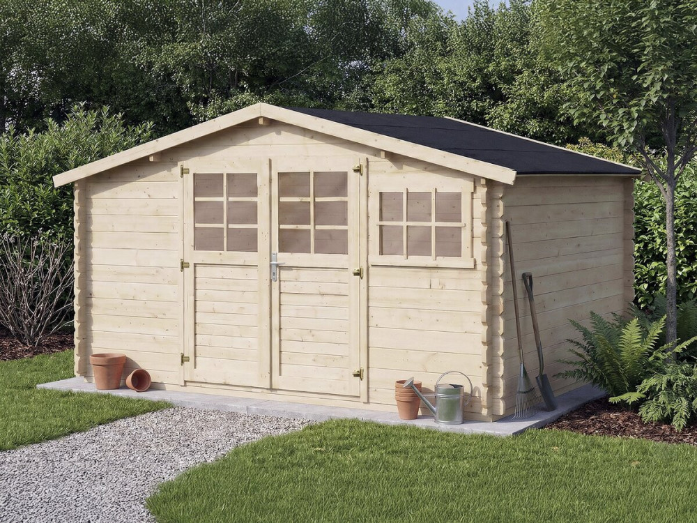 Abri de jardin en bois "Rocval" - 456 x 425 x 232 cm - 19.42 m² - 28 mm