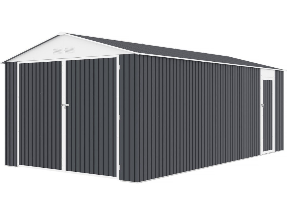 Garage en métal "Houston" 18,56m²  - Anthracite