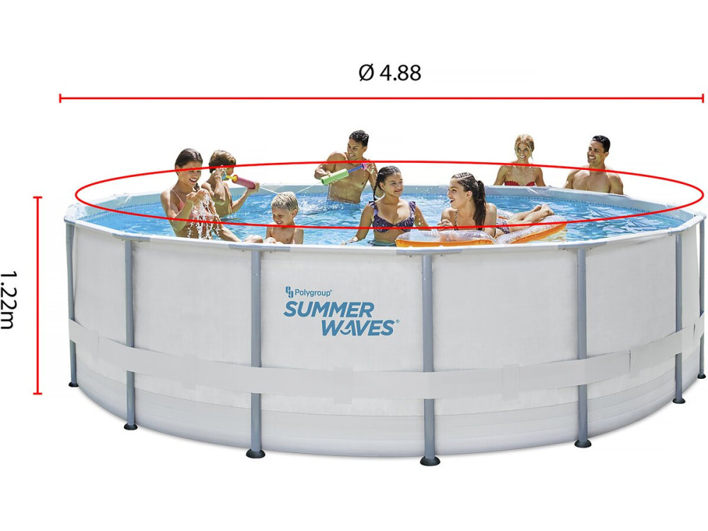 Piscine hors-sol tubulaire "Elite" - Ø 4.88 x 1.22 m